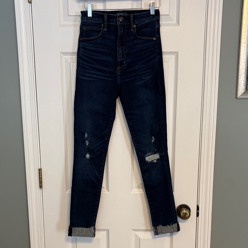 Abercrombie & Fitch High Rise Dark Blue Jeans